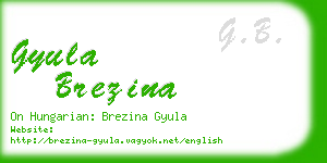 gyula brezina business card